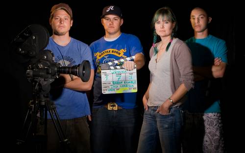Halifax film production set with crew and professional cameras