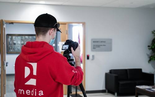 Film production crew or digital media team at work in a New Brunswick studio